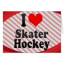 Jag älskar skaterhockey hälsnings kort