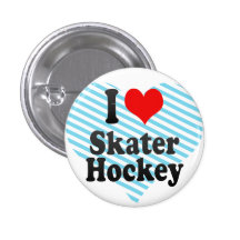 Jag älskar skaterhockey knapp