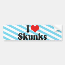 Jag älskar Skunks Bildekal