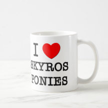 Jag älskar Skyros ponnyer (hästar) Muggar