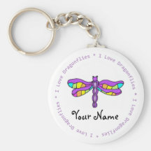 Jag älskar sländaanpassadet Keychain Nyckelringar