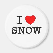 Jag älskar snö kylskåpmagneter