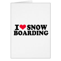 Jag älskar Snowboarding Hälsningskort