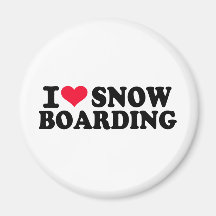 Jag älskar Snowboarding Magnet För Kylskåp