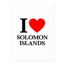 Jag älskar Solomon Island Vykort