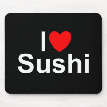 Jag älskar Sushi (för hjärta) Musmattor