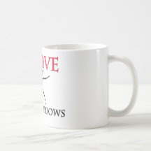 Jag älskar svart änkor kaffe muggar