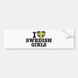 Jag älskar svenska flickor bildekaler