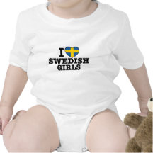 Jag älskar svenska flickor tee shirts