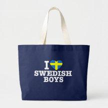 Jag älskar svenska pojkar tygkasse