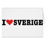 Jag älskar sverige hälsnings kort