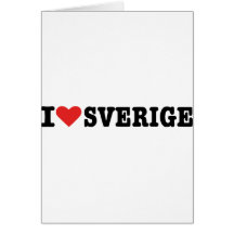 Jag älskar sverige hälsningskort