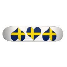 Jag älskar sverige skate board deck