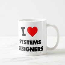 Jag älskar systemformgivare kaffe koppar