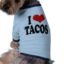 Jag älskar tacosen hund tee shirt