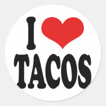 Jag älskar tacosen klistermärken
