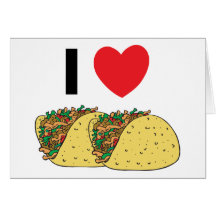 Jag älskar tacosen kort