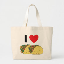 Jag älskar tacosen tote bags