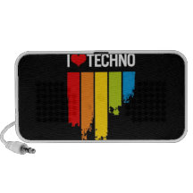 Jag älskar Techno musik iPod Högtalare