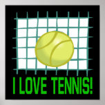 Jag älskar tennis affisch