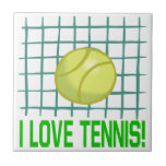 Jag älskar tennis kakelplatta av kerami