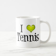 Jag älskar tennis muggar