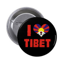 Jag älskar Tibet knäppas Knappar Med Nål