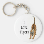 Jag älskar tigrar Keychain Nyckelringar