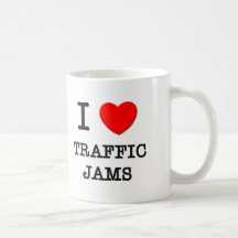 Jag älskar trafikstockningar kaffe mugg