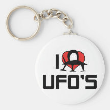 Jag älskar UFOS Keychain Nyckel Ring