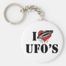 Jag älskar UFOS Keychain Nyckel Ringar