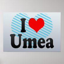 Jag älskar Umea, sverige Affisch