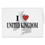 Jag älskar United Kingdom Hälsningskort