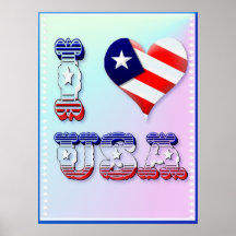 Jag älskar USA affischer