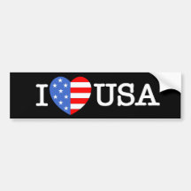 Jag älskar USA (randar för stjärnor n) Bildekaler