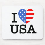 Jag älskar USA (randar för stjärnor n) Musmattor