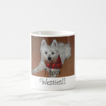 Jag älskar Westies! Kaffe Muggar