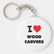 Jag älskar Wood Carvers Nyckelring
