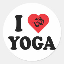 Jag älskar Yoga Klistermärken