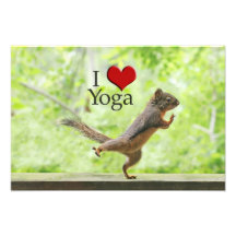 Jag älskar Yogaekorren Fototryck