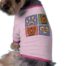 Jag älskar Yorkshire Terriers Hund Tee Shirt