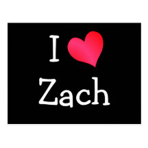 Jag älskar Zach Vykort