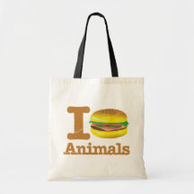 Jag äter djur tote bags