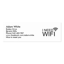 Jag behöver wifiinternet visitkort mallar