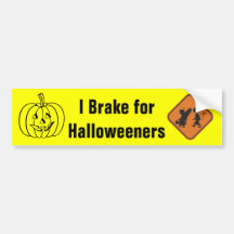 Jag bromsar för Halloweeners Bildekaler