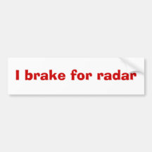 Jag bromsar för radar bildekaler