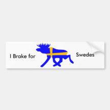 Jag bromsar för svenskar, bildekal