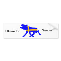 Jag bromsar för svenskar, bumpersticker