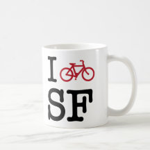 Jag cyklar SF (att cykla för anpassningsbar SF) Kaffe Muggar