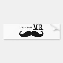 Jag förmiddagen henne den Herr mustaschen ansar gå Bildekaler